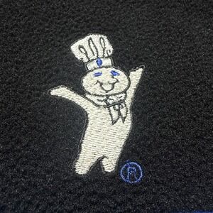 Vintage Pillsbury Doughboy 1/4 Zip Fleece Pullover Mens XL See Measurements BIG